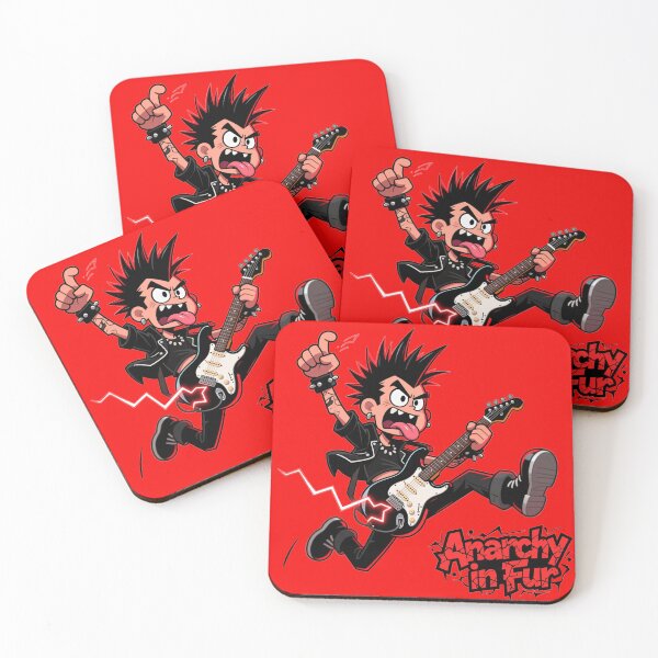 Item preview, Anarchy in Fur Punk Rocker Illustration designed and sold by BoralisSynth.