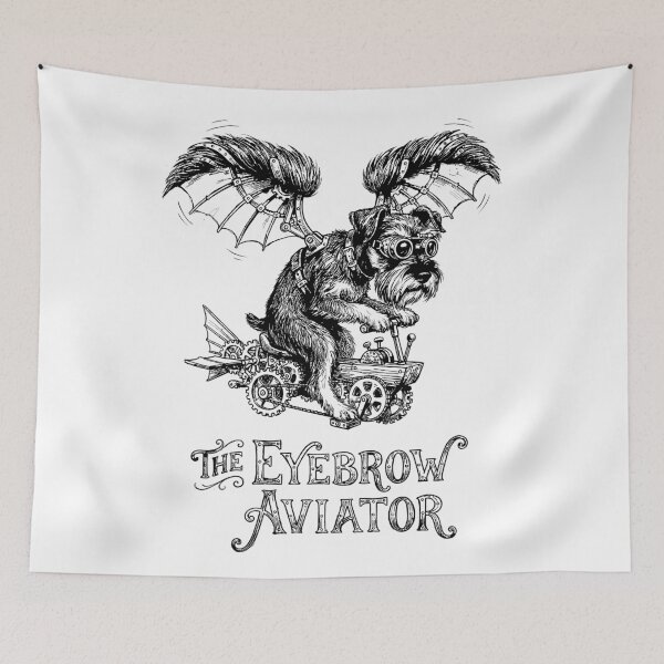 Item preview, The Eyebrow Aviator - Miniature Schnauzer Dog designed and sold by bapupa.