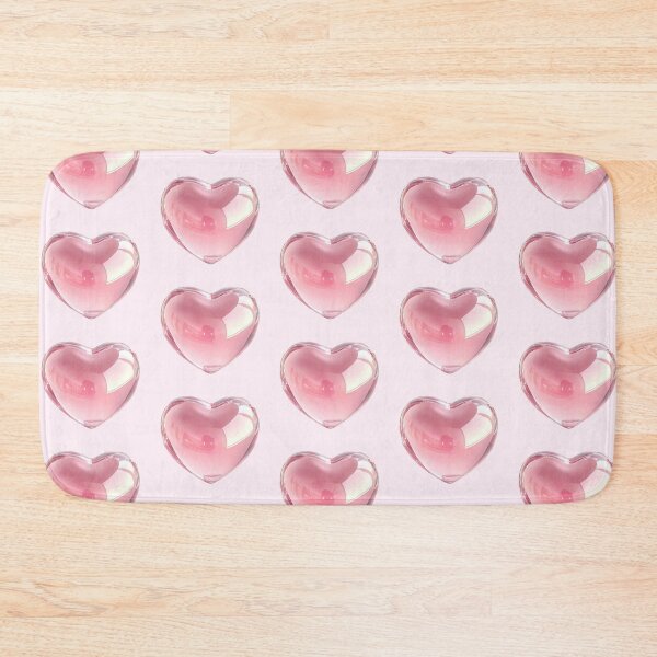 Item preview, pink girly heart shape glass designed and sold by inainart.