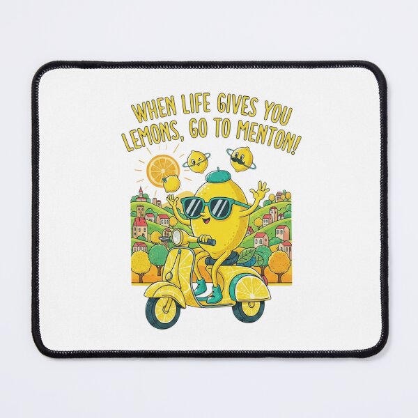 Item preview, When Life Gives You Lemons, Go to Menton – Cute Lemon Scooter Travel Illustration T-Shirt & Sticker designed and sold by Sushikidsntod.