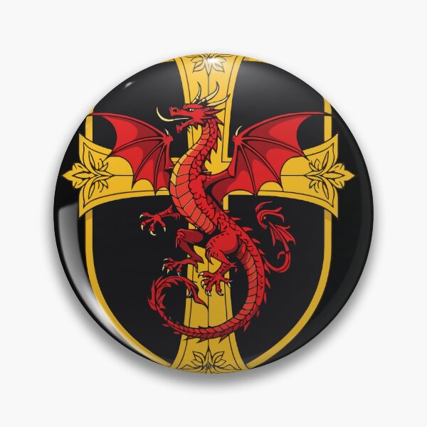 Item preview, Red Dragon And Medieval Cross designed and sold by taiche.