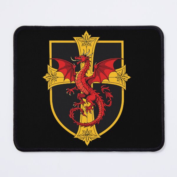 Item preview, Red Dragon And Medieval Cross designed and sold by taiche.