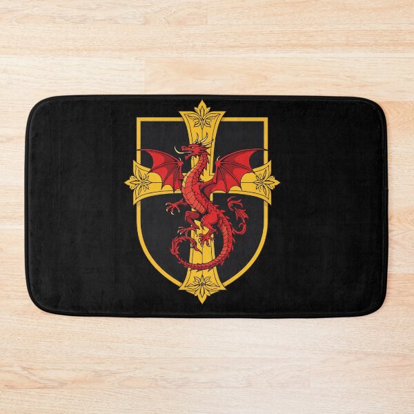 Item preview, Red Dragon And Medieval Cross designed and sold by taiche.