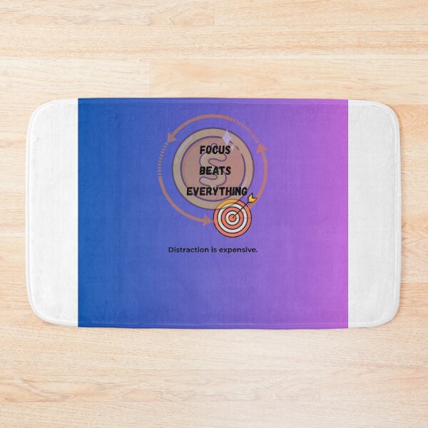 Item preview, Focus Beats Everything Motivational Productivity Quote – Distraction Is Expensive Design designed and sold by NeonPetal.