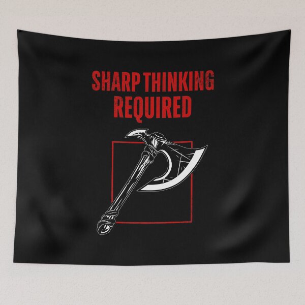 Item preview, Sharp Thinking Required | Clever Axe Wordplay designed and sold by ObsidianDaz.