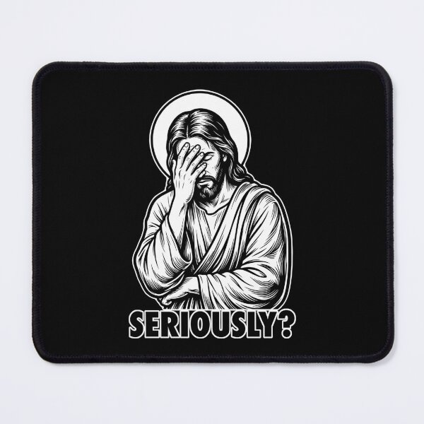 Item preview, Jesus Facepalm Satire - Seriously Funny Reaction Meme designed and sold by WAMTEES.