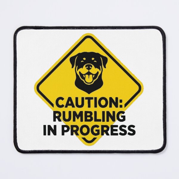 Item preview, Warning Rumbling In Progress Rottweiler Sign designed and sold by Petzzz.