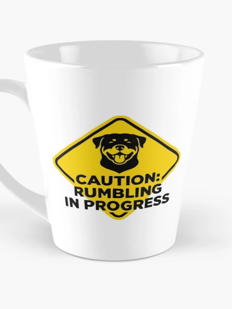 Thumbnail 3 of 4, Coffee Mug, Warning Rumbling In Progress Rottweiler Sign designed and sold by Petzzz.