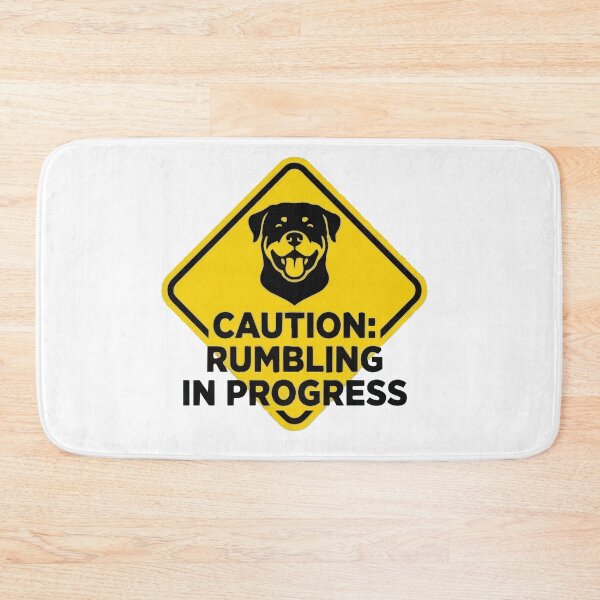 Item preview, Warning Rumbling In Progress Rottweiler Sign designed and sold by Petzzz.