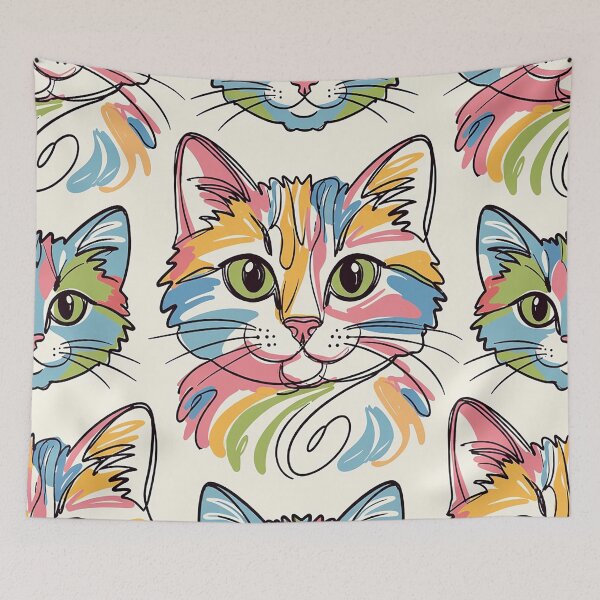 Item preview, Purrfectly playful cat patterns for every space   designed and sold by Vanich-Panich.