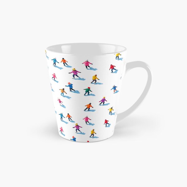 Item preview, Colorful Ice Skaters Seamless Winter Pattern – Sunny Frosty Ice Rink from Above designed and sold by Iras-Art-Corner.