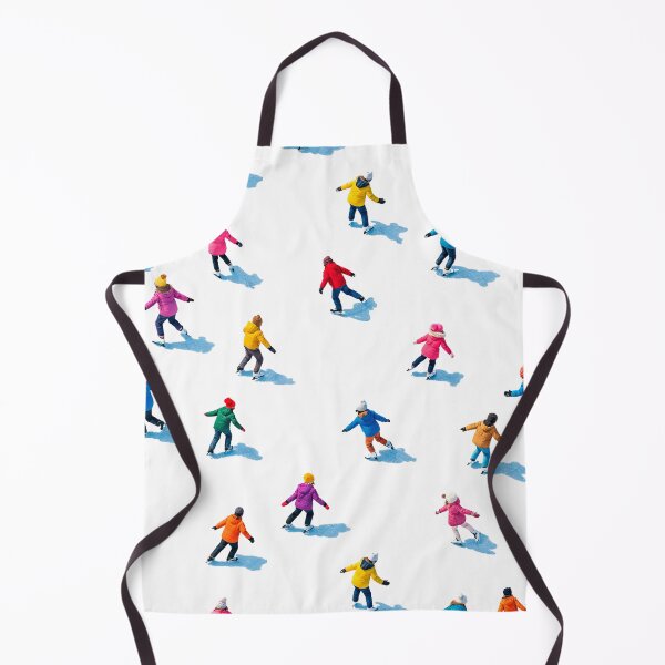 Item preview, Colorful Ice Skaters Seamless Winter Pattern – Sunny Frosty Ice Rink from Above designed and sold by Iras-Art-Corner.