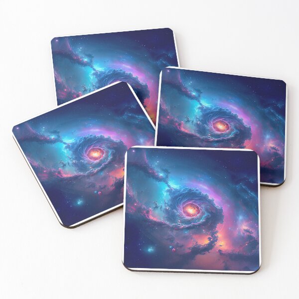 Item preview, Cosmic Galaxy Vortex, Nebula Swirl Space Storm, Deep Blue Violet Celestial Core, Sci Fi Universe Wall Decor designed and sold by CharmedVille.