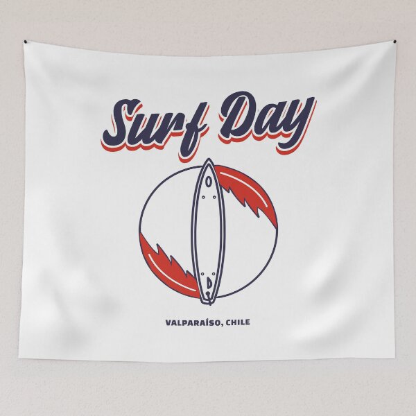 Item preview, Retro Surf Day Valparaiso Chile Graphic designed and sold by Bold & Brewed.