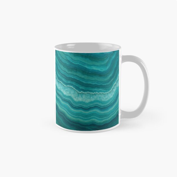 Item preview, Teal Agate Geode Waves, Emerald Stone Texture Abstract Luxe Mineral Layers Modern Wall Decor Aesthetic designed and sold by CharmedVille.