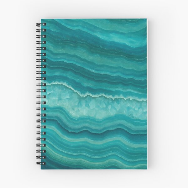 Item preview, Teal Agate Geode Waves, Emerald Stone Texture Abstract Luxe Mineral Layers Modern Wall Decor Aesthetic designed and sold by CharmedVille.