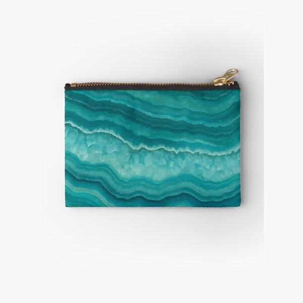 Item preview, Teal Agate Geode Waves, Emerald Stone Texture Abstract Luxe Mineral Layers Modern Wall Decor Aesthetic designed and sold by CharmedVille.