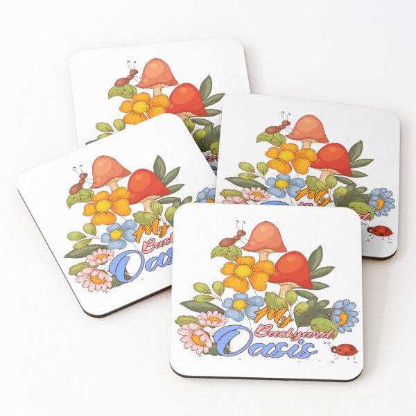 Item preview, My Backyard Oasis Whimsical Garden Flowers designed and sold by SP Motif.