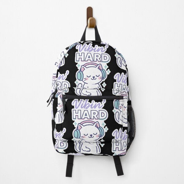 Item preview, Vibin’ Hard Cat Shirt – Chill Headphone Cat Gift designed and sold by WhiskerlyGfx.