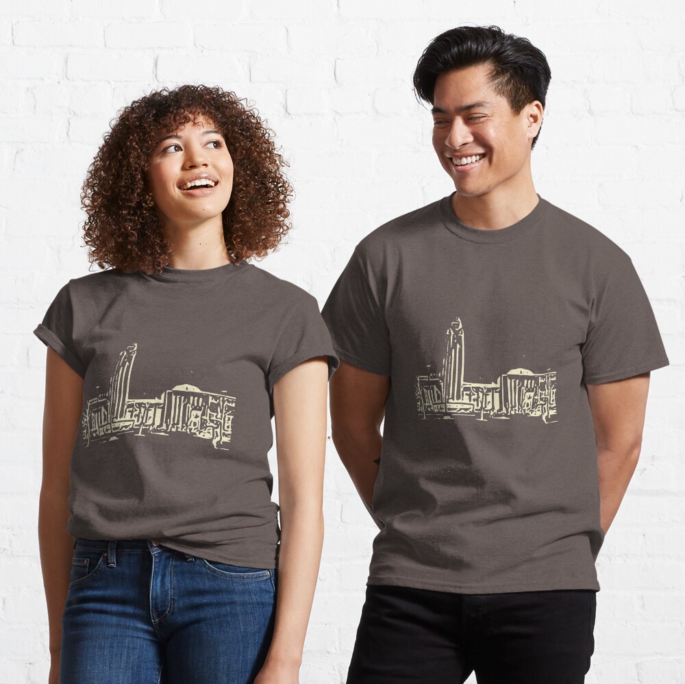 helsinki railway station building pattern beige Classic T-Shirt