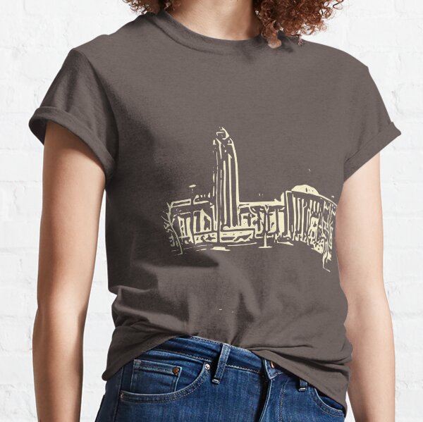 helsinki railway station building pattern beige Classic T-Shirt