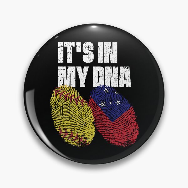 Item preview, IT'S IN MY DNA Softball - Samoa Flag Fingerprint  designed and sold by CosmoKitsch.