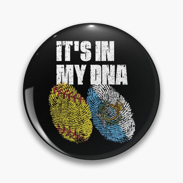Item preview, IT'S IN MY DNA Softball - San Marino Flag Fingerprint  designed and sold by CosmoKitsch.