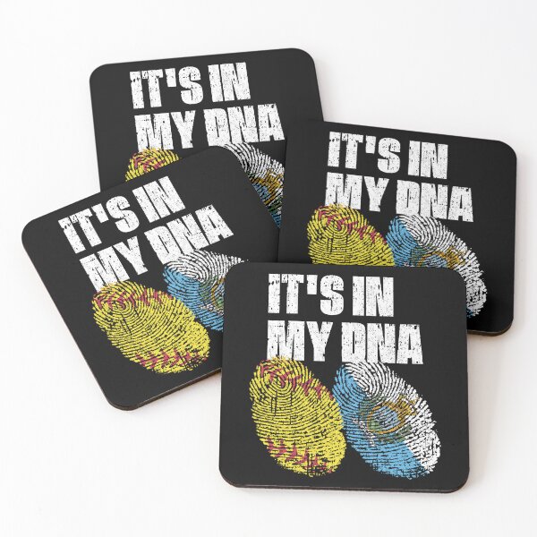 Item preview, IT'S IN MY DNA Softball - San Marino Flag Fingerprint  designed and sold by CosmoKitsch.