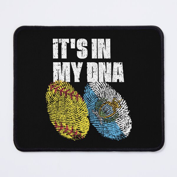 Item preview, IT'S IN MY DNA Softball - San Marino Flag Fingerprint designed and sold by CosmoKitsch.