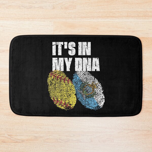 Item preview, IT'S IN MY DNA Softball - San Marino Flag Fingerprint  designed and sold by CosmoKitsch.