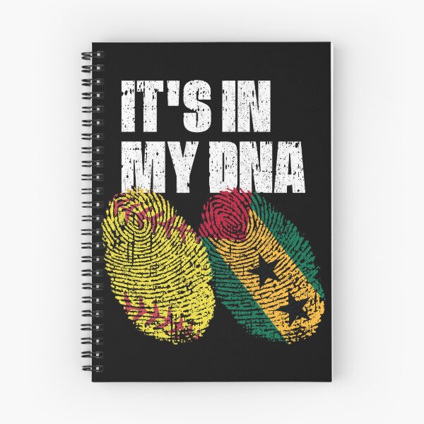 Item preview, IT'S IN MY DNA Softball - Sao Tome and Principe Flag Fingerprint  designed and sold by CosmoKitsch.