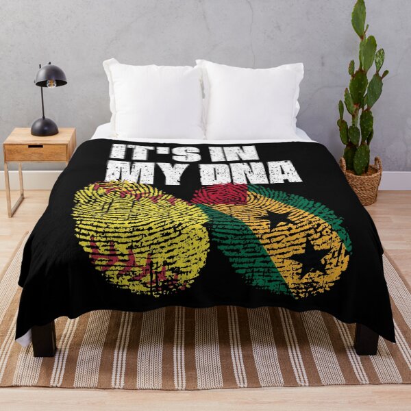 Item preview, IT'S IN MY DNA Softball - Sao Tome and Principe Flag Fingerprint  designed and sold by CosmoKitsch.