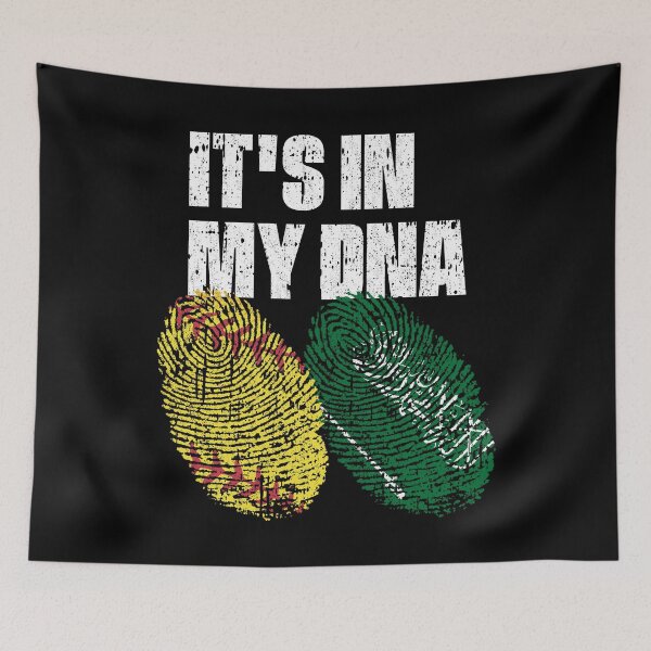 Item preview, IT'S IN MY DNA Softball - Saudi Arabia Flag Fingerprint  designed and sold by CosmoKitsch.