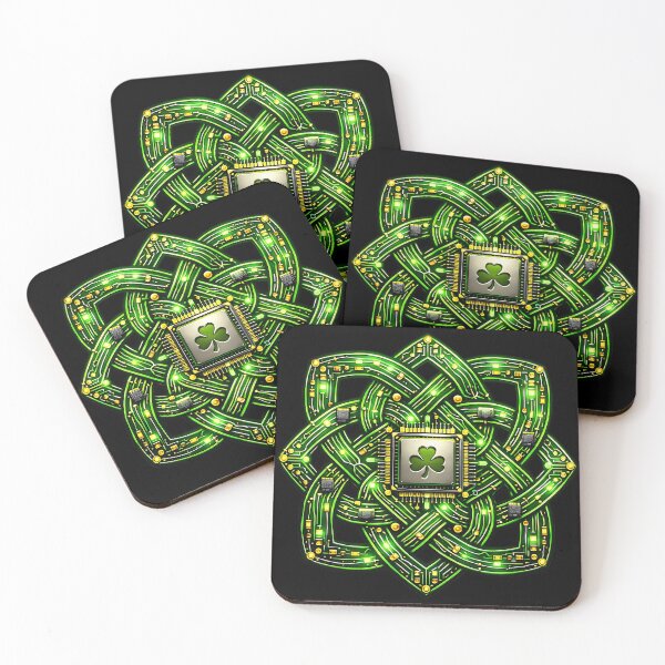 Item preview, Circuit Board Celtic Knot Green Tech CPU Art designed and sold by LSphere Art.