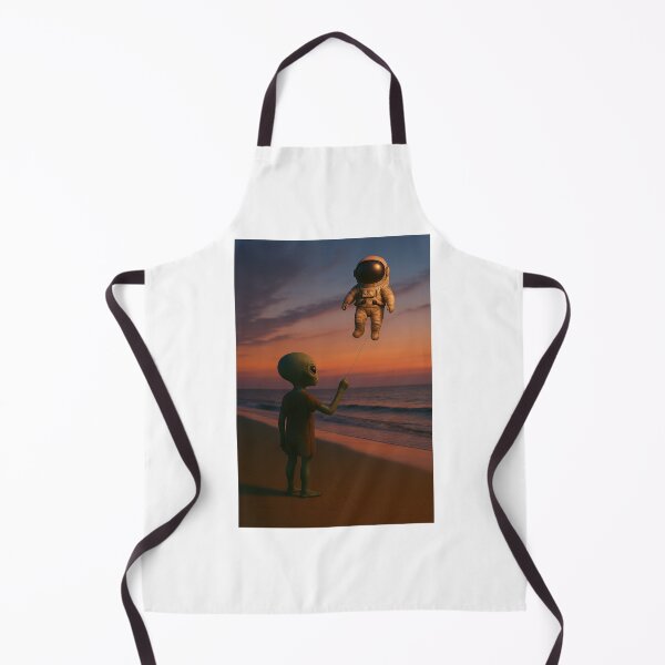 Item preview, Alien Child Flying an Astronaut Balloon designed and sold by Halifaxartguy.