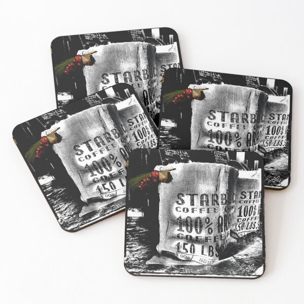 Item preview, Starbucks Coffee Bags – Black & White Photo Art designed and sold by A Migo Design.