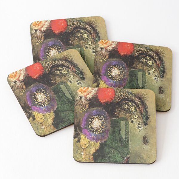 Item preview, Odilon Redon Flowers In Green Vase With Handles designed and sold by melaartni.