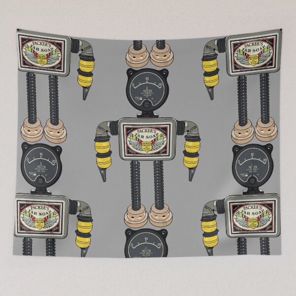 Item preview, "Packer" Upcycled Robot Illustration designed and sold by Spokelore.