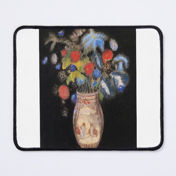 Item preview, Odilon Redon Large Bouquet On A Black Background designed and sold by melaartni.