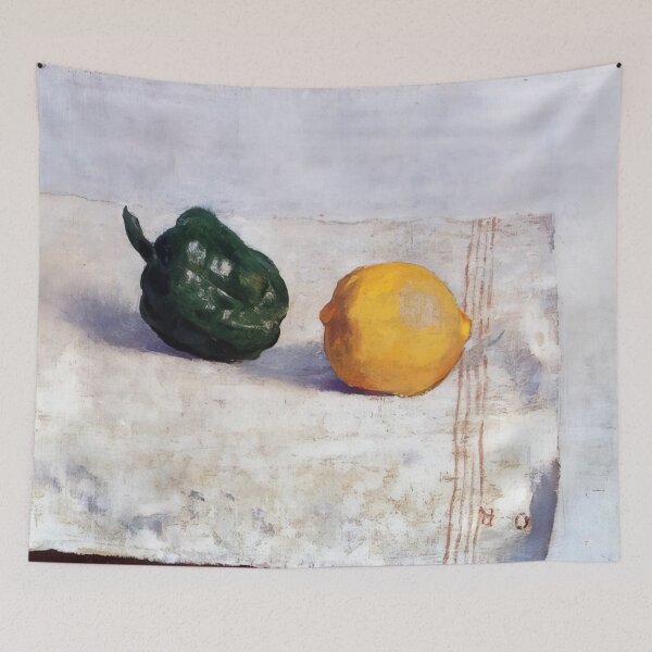 Item preview, Odilon Redon Pepper And Lemon On A White Tablecloth designed and sold by melaartni.