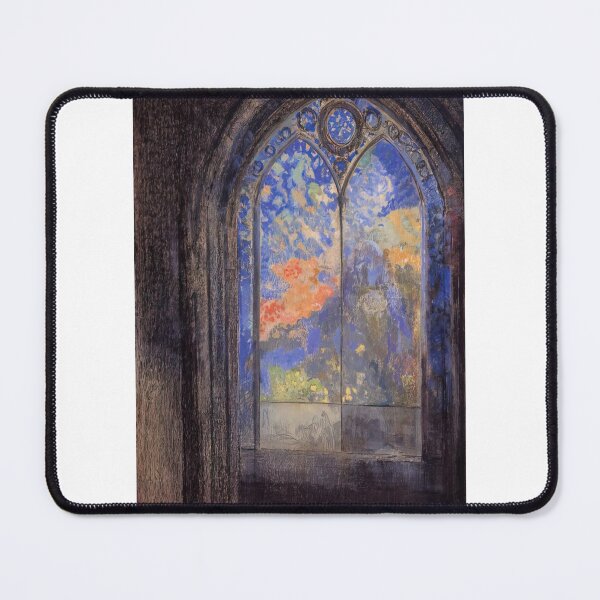 Item preview, Odilon Redon Stained Glass Window The Mysterious Garden designed and sold by melaartni.