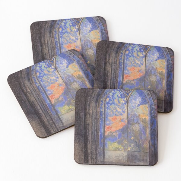 Item preview, Odilon Redon Stained Glass Window The Mysterious Garden designed and sold by melaartni.