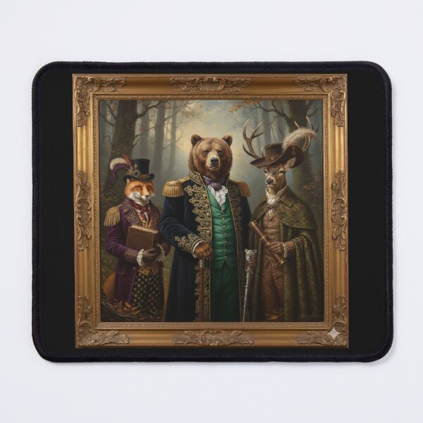 Item preview, Forest Commanders Victorian Military Portrait - Regal Fox, Bear & Deer designed and sold by freackly.