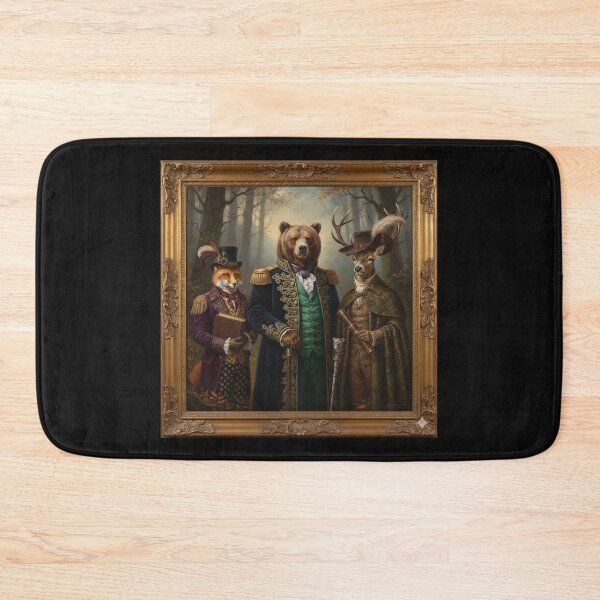 Item preview, Forest Commanders Victorian Military Portrait - Regal Fox, Bear & Deer designed and sold by freackly.