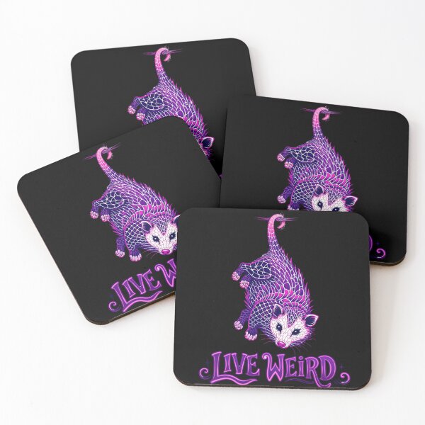 Item preview, Live Weird Purple Opossum Funny Trash Cat designed and sold by LSphere Art.