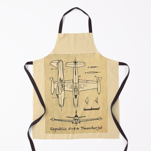 Item preview, Republic F-84 Thunderjet Vintage Faded Diagrams designed and sold by MilitaryMart.