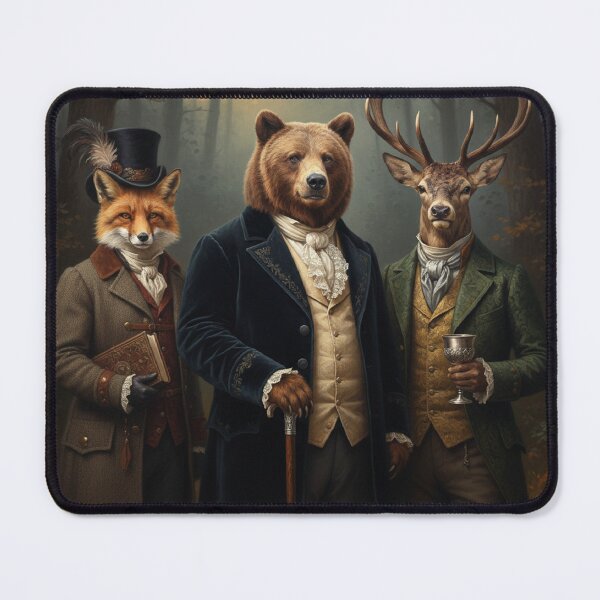 Item preview, Forest Aristocracy Victorian Portrait - Elegant Fox, Bear & Deer designed and sold by freackly.