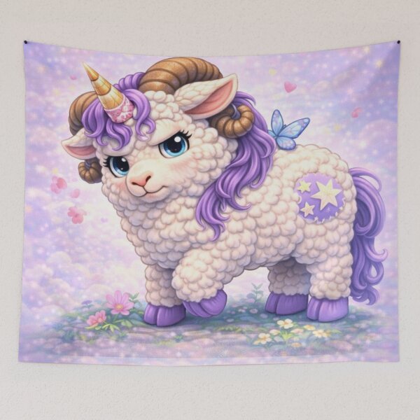 Item preview, Imperfectly Magical - The Unicorn-Ram Daydream (My Little Sheep Parody) designed and sold by Thpoar.