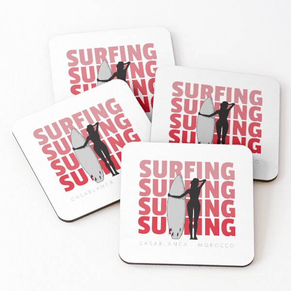 Item preview, Retro Surfing Casablanca, Morocco Graphic designed and sold by Bold & Brewed.