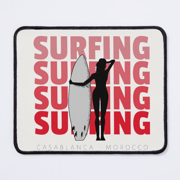 Item preview, Retro Surfing Casablanca, Morocco Graphic designed and sold by Bold & Brewed.